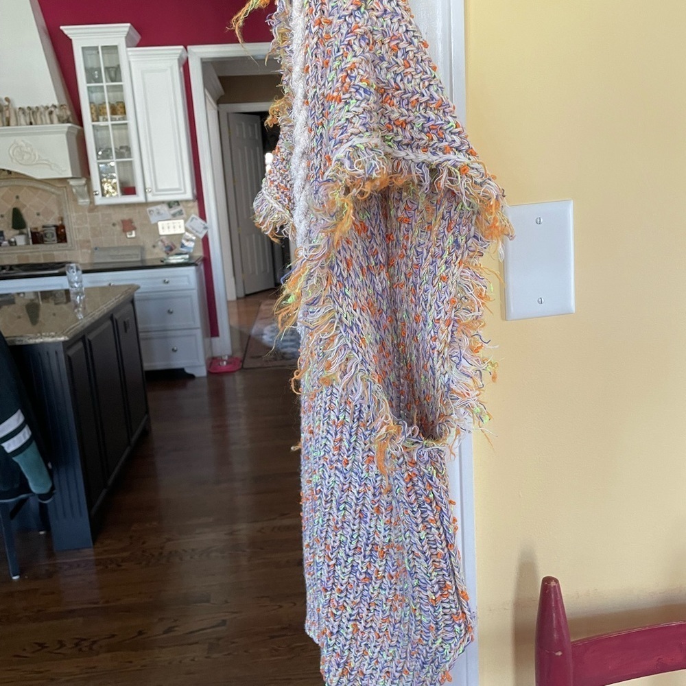 Free People Multicolor Knit Poncho Top - Picture 3 of 5